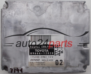 KOMPUTER STEROWNIK SILNIKA TOYOTA COROLLA 1.6, 89666-12020, 8966612020, 175200-3961, 1752003961, 3ZZ-FE, 3ZZFE - 