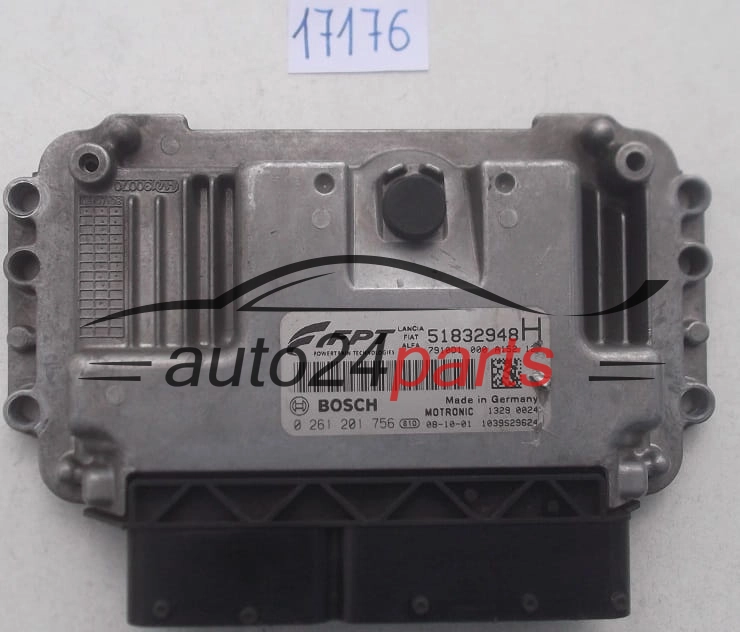 ECU CENTRALITA DE MOTOR FIAT ALFA 500 LANCIA 1.4 TSI BOSCH 0 261 201 756, 0261201756, 51832948H, 51832948