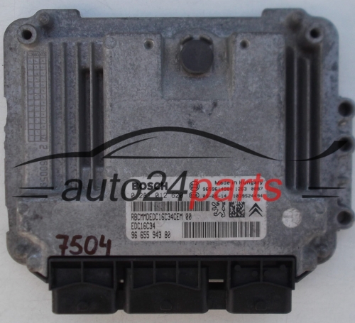 CENTRALITA DE MOTOR CITROEN PEUGEOT 1.6 HDI BOSCH 0 281 012 620,  0281012620, 96 655 943 80, 96 655 943 80, 9659614980