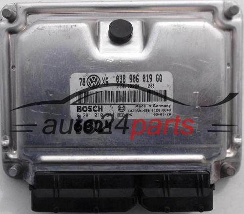 KOMPUTER STEROWNIK SILNIKA VW VOLKSWAGEN PASSAT 1.9 TDI AVF 038 906 019 GQ, 038906019GQ, BOSCH 0 281 010 941, 0281010941, DIESEL EDC15P+ 1582 1039S01450 