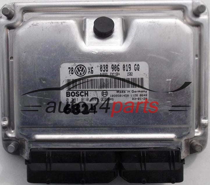 KOMPUTER STEROWNIK SILNIKA VW VOLKSWAGEN PASSAT 1.9 TDI AVF 038 906 019 GQ, 038906019GQ, BOSCH 0 281 010 941, 0281010941, DIESEL EDC15P+ 1582 1039S01450 
