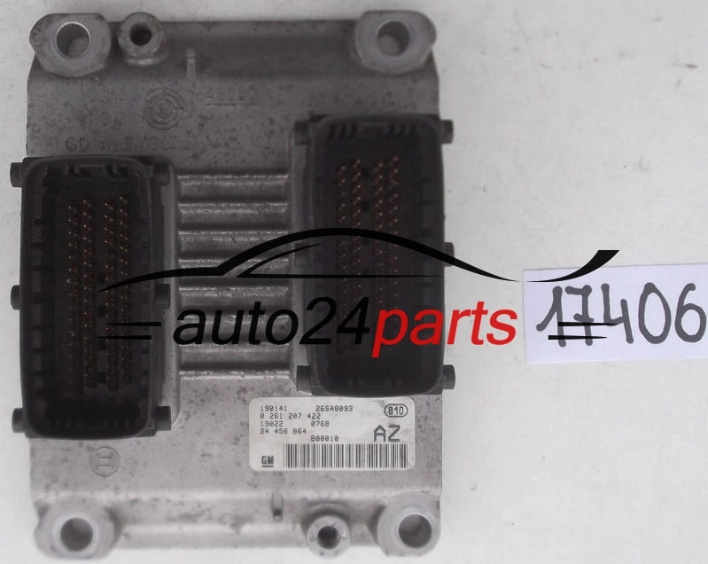 ECU CENTRALITA DE MOTOR OPEL AGILA 1.0 Z10XE BOSCH 0 261 207 422,  GM 24 456 864 AZ, 24456864