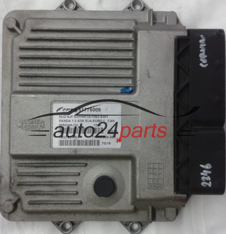 KOMPUTER STEROWNIK SILNIKA FIAT PANDA 1.3 SDE MJET 51775009, MJD 6JF.S3