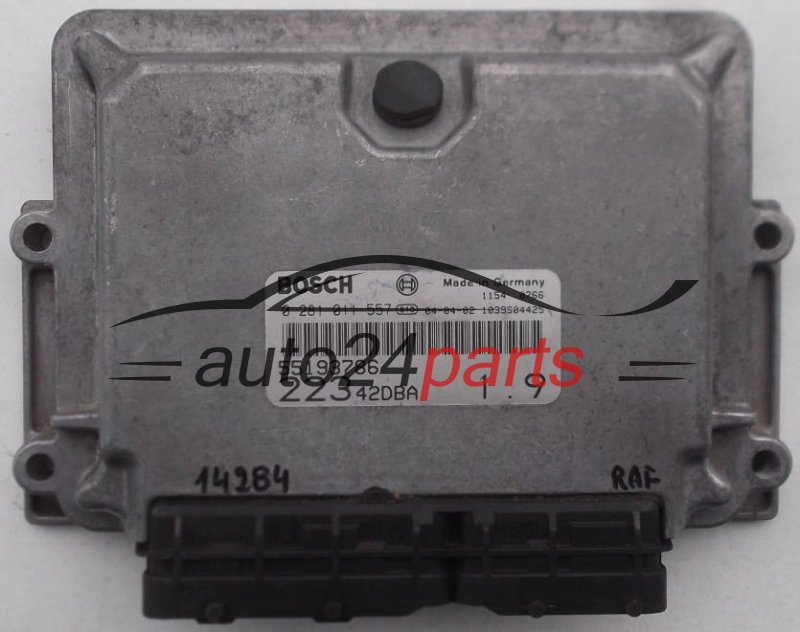 KOMPUTER STEROWNIK SILNIKA FIAT DOBLO 1.9 JTD 55193786, BOSCH 0281011557, 0 281 011 557, 22342DBA, 1039S04425 
