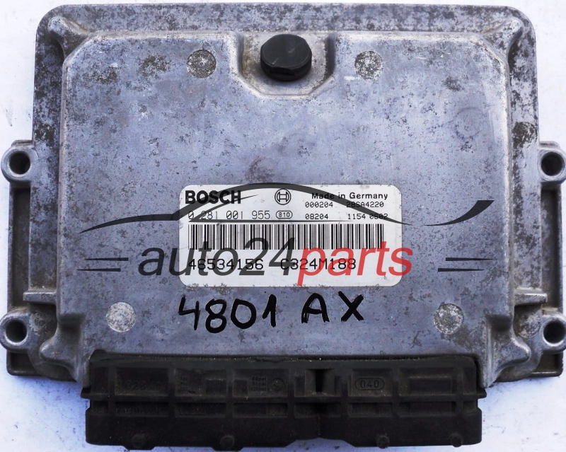 KOMPUTER STEROWNIK SILNIKA FIAT PUNTO 1.9 JTD BOSCH 0281001955, 0 281 001 955, 46534156, C324M188 