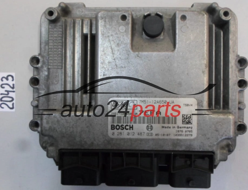 KOMPUTER STEROWNIK SILNIKA FORD FOCUS 1.6 TDCI BOSCH 0 281 012 487, FoMoCo 7M51-12A650-UA