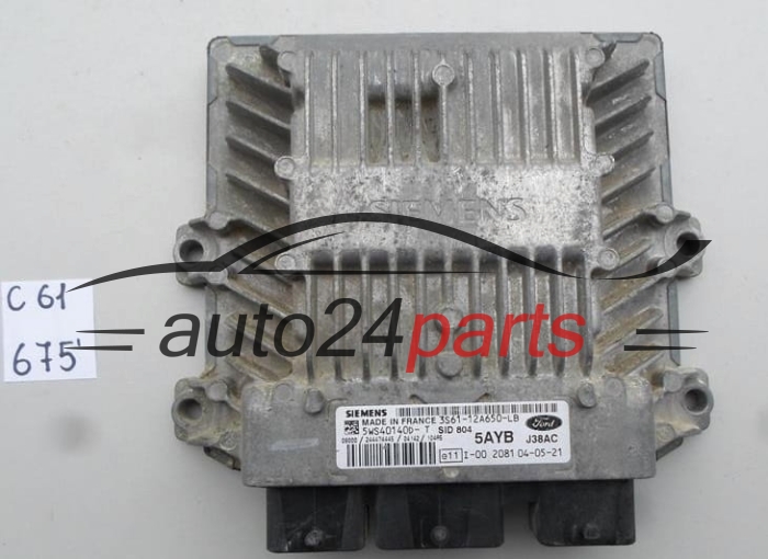 FORD FIESTA 1.4 TDCI SIEMENS 5WS40140D-T, 5WS40140DT, 3S61-12A650-LB, 3S6112A650LB, 5AYB, SID804