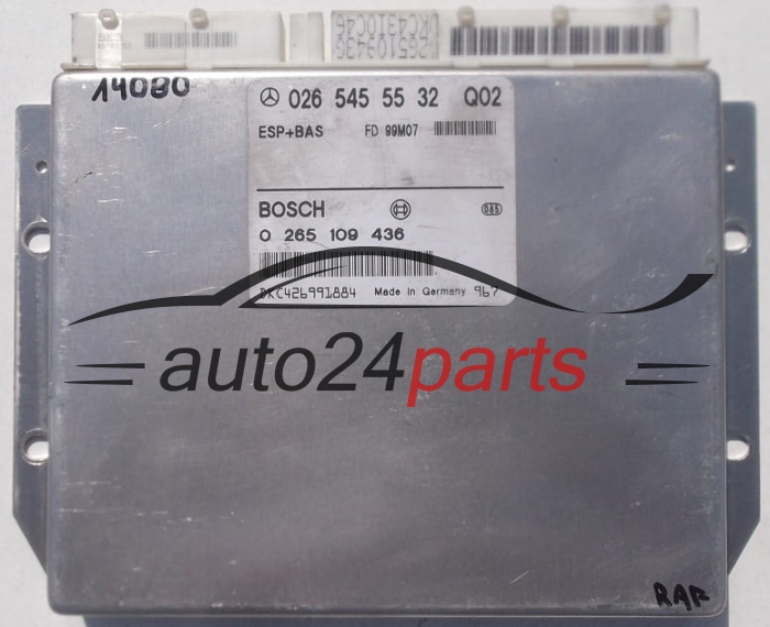 CALCULATEUR ABS ESP+BAS MERCEDES E KLASA W210 BOSCH 0 265 109 436, 0265109436, 026 545 55 32