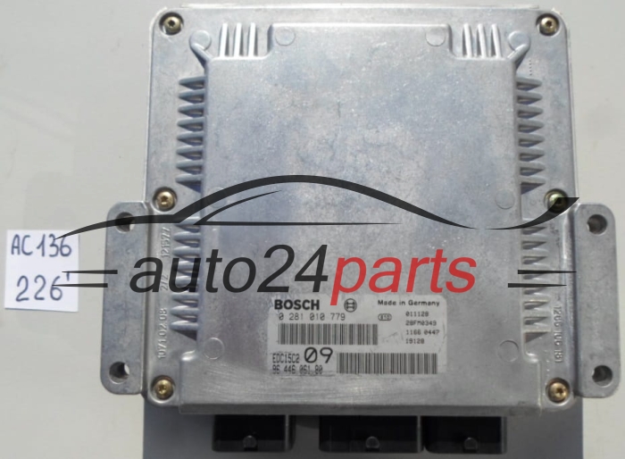 KOMPUTER STEROWNIK SILNIKA PEUGEOT 2.0 HDI BOSCH 0 281 010 779, 0281010779, 96 446 061 80, 9644606180