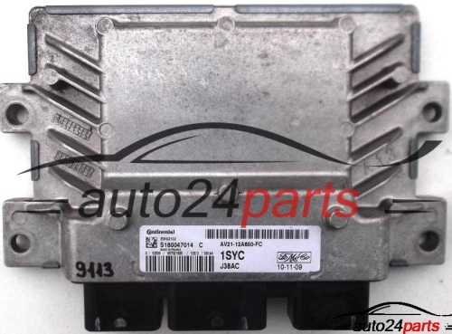MOTORSTEUERGERÄT ECU STEUERGERAT FORD FIESTA, S180047014 C, S180047014C, AV21-12A650-FC, AV2112A650FC, J38BAC 1SYC 