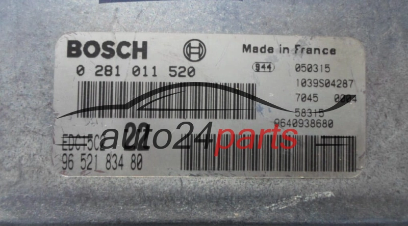 ECU CENTRALITA DE MOTOR  PEUGEOT 2.0 HDI BOSCH 0 281 011 520