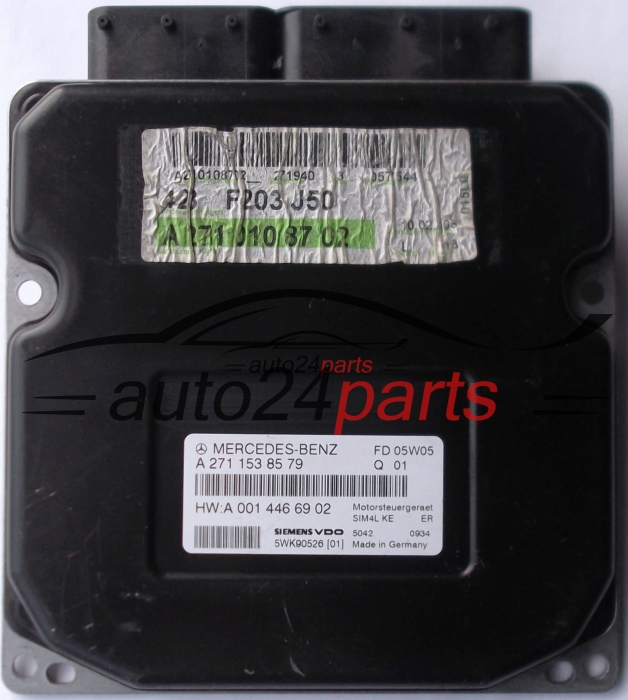 ECU CENTRALITA DE MOTOR MERCEDES W209 CLK200 2.0 E A2711538579 SIEMENS SIM4L KE 5WK90526, 2711538579, A2710108702