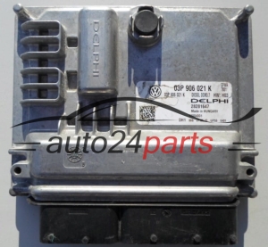 MOTORSTEUERGERÄT ECU STEUERGERAT SKODA FABIA 1.2 TDI DELPHI 28281647, 03P 906 021 K, 03P906021K, DCM3.7 