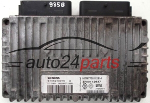 MOTORSTEUERGERÄT ECU STEUERGERÄT RENAULT SCENIC SIEMENS S105280016 A, S105280016A, HOM 7700112914, 7700112937 