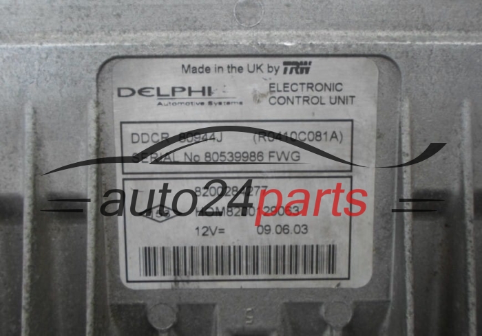 MOTORSTEUERGERÄT ECU STEUERGERÄT  RENAULT CLIO 1.5 DCI Delphi R0410C081A,  HOM 8200129063