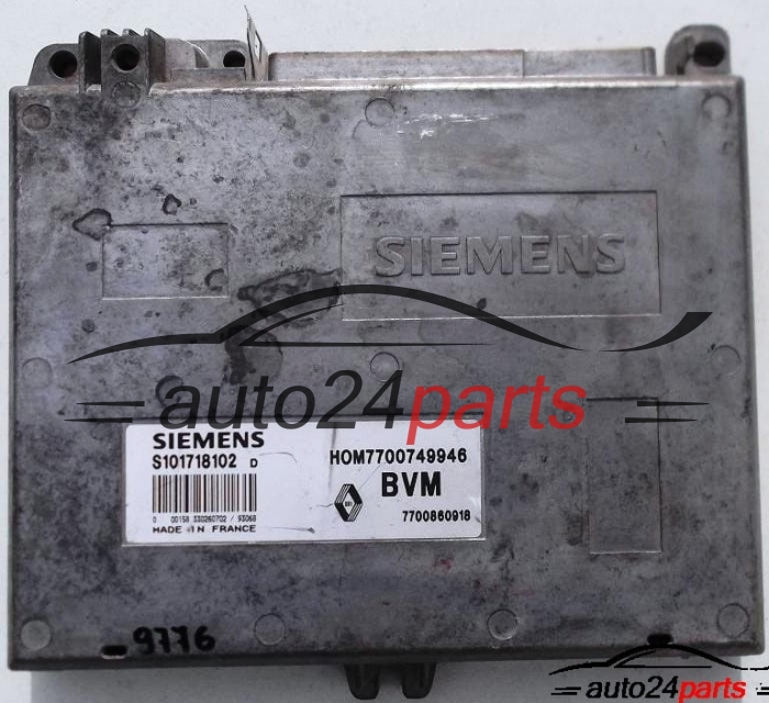 CALCULATEUR MOTEUR RENAULT CLIO 1.4, SIEMENS S101718102 D, S101718102D, HOM7700749946, 7700860918
