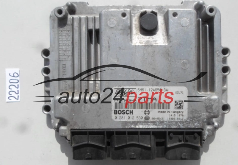 KOMPUTER STEROWNIK SILNIKA MAZDA 1.6 TDCI BOSCH 0 281 012 530, 0281012530, 6M61-12A650-BA, 6M6112A650BA