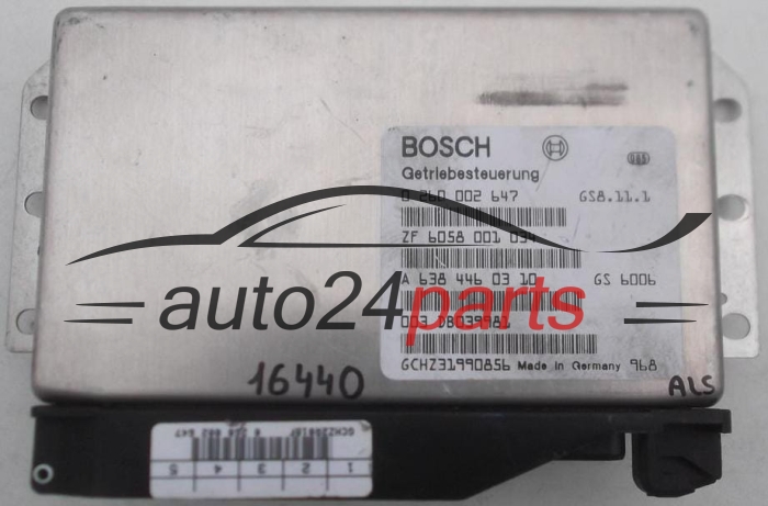 GETRIEBESTEUERGERÄT GETRIBESTEUERUNG MERCEDES VITO BOSCH 0 260 002 647, 0260002647, A 638 446 03 10, A6384460310, ZF 6058 001 034, ZF6058001034 