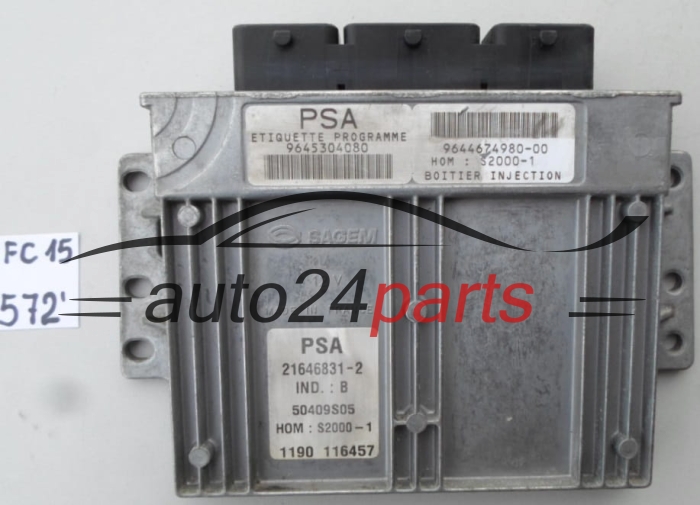 CENTRALITA DE MOTOR CITROEN PEUGEOT 21646831-2, 216468312, 9645304080