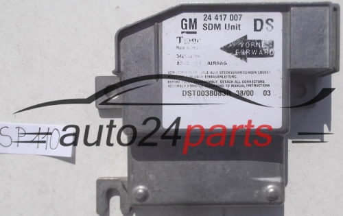 AIRBAG STEUERGERAT OPEL CORSA C 24417007 DS, 24 417 007 DS, 342853160, 9196345, 6237134