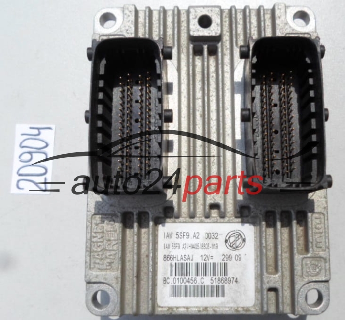KOMPUTER STEROWNIK SILNIKA FIAT GRANDE PUNTO 1.4 IAW 5SF9.A2, IAW5SF9A2, 51868974 