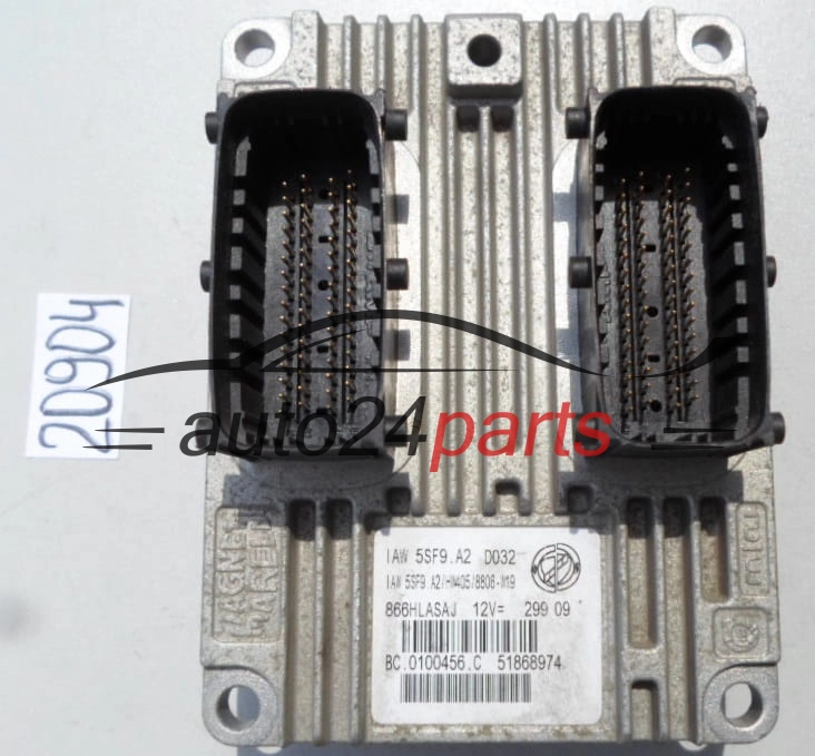 KOMPUTER STEROWNIK SILNIKA FIAT GRANDE PUNTO 1.4 IAW 5SF9.A2, IAW5SF9A2, 51868974 