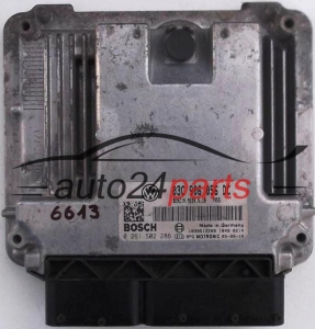 CALCULATEUR MOTEUR VW VOLKSWAGEN PASSAT BOSCH 0261 S02 286, 0261S02286, 03C 906 056 DC, 03C906056DC, 1039S12209, BENZIN MED9.5.10