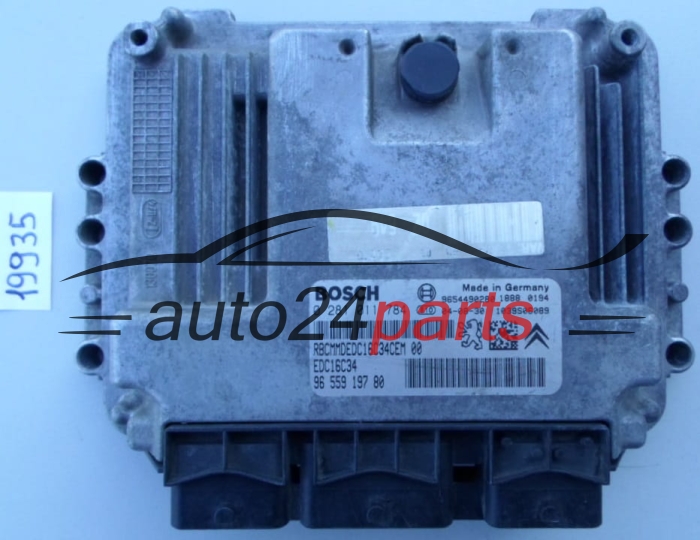 KOMPUTER STEROWNIK SILNIKA PEUGEOT 206 1.4 BOSCH 0 281 011 784, 0281011784, 96 559 197 80, 9655919780, 9654490280, 1039S06089, EDC16C34