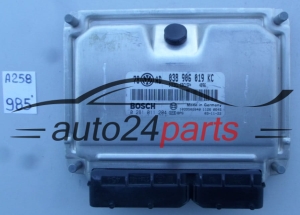 VW VOLKSWAGEN PASSAT 1.9 TDI 038906019KC, 038 906 019 KC, BOSCH 0281011204, 0 281 011 204, DIESEL EDC15P+ 4896 