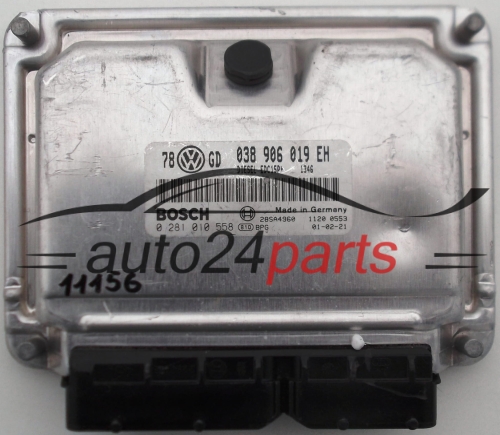 KOMPUTER STEROWNIK SILNIKA VW VOLKSWAGEN PASSAT 1.9 TDI AWX 038 906 019 EH, 038906019EH, BOSCH 0 281 010 558, 0281010558, 28SA4960