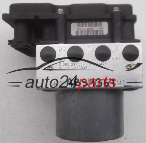 ABS HYDRAULIK-AGGREGAT MIT STEUERGERAET FIAT GRANDE PUNTO BOSCH 0 265 231 535, 0265231535, 55700423, 0 265 800 421, 0265800421