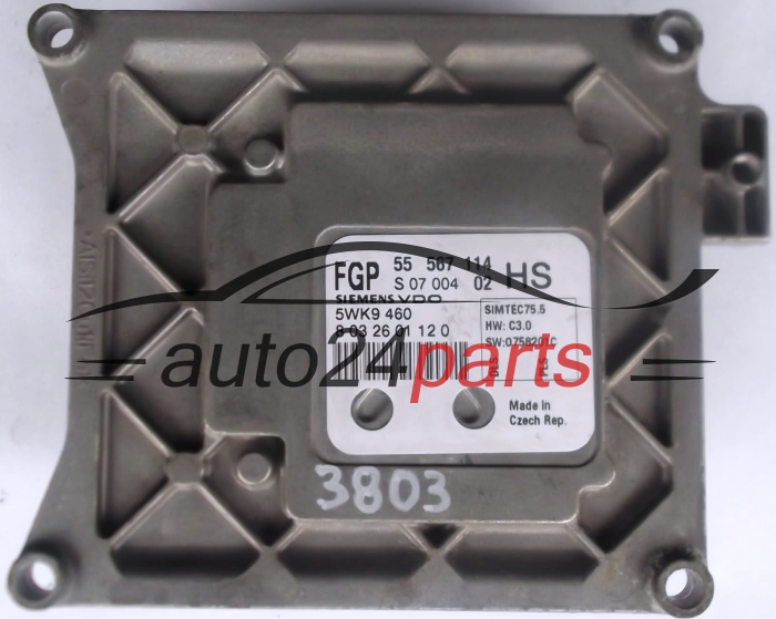 MOTORSTEUERGERÄT ECU STEUERGERÄT  OPEL ASTRA ZAFIRA SIEMENS 5WK9 460,  FGP 55 567 114 HS