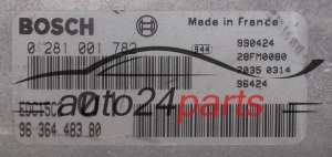 KOMPUTER STEROWNIK SILNIKA PEUGEOT 406 2.0 HDI BOSCH 0 281 001 782,  96 364 483 80