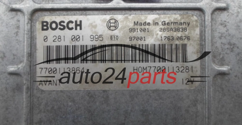 CENTRALITA DE MOTOR RENAULT LAGUNA BOSCH 0 281 001 995, 0281001995, 7700113864
