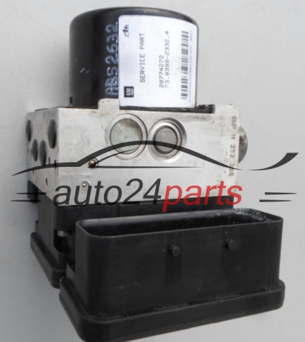 POMPE HYDRAULIQUE ET CALCULATEUR d'ABS OPEL CHEVROLET 20774272, 25.0399-2332.4, 25039923324, 28.5260-7201.3, 28526072013