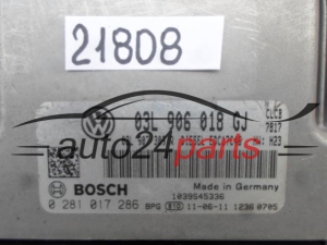 KOMPUTER STEROWNIK SILNIKA VW VOLKSWAGEN JETTA BOSCH 0 281 017 286, 0281017286, 03L 906 018 GJ, 03L906018GJ, EDC17CP46 