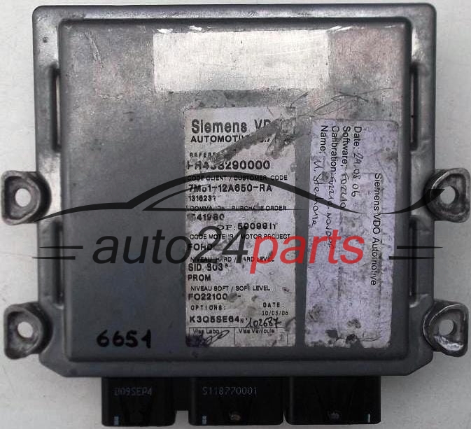 ECU CENTRALITA DE MOTOR  FORD 2.0 TDCI SIEMENS 5WS40331C-T