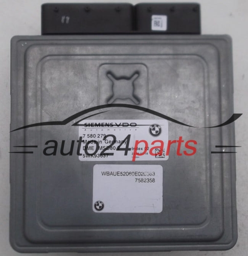 ECU CENTRALITA DE MOTOR BMW 2.0 SIEMENS VDO 5WK93637, 7 580 279, 7580279, 7582358, DME MSD80.2