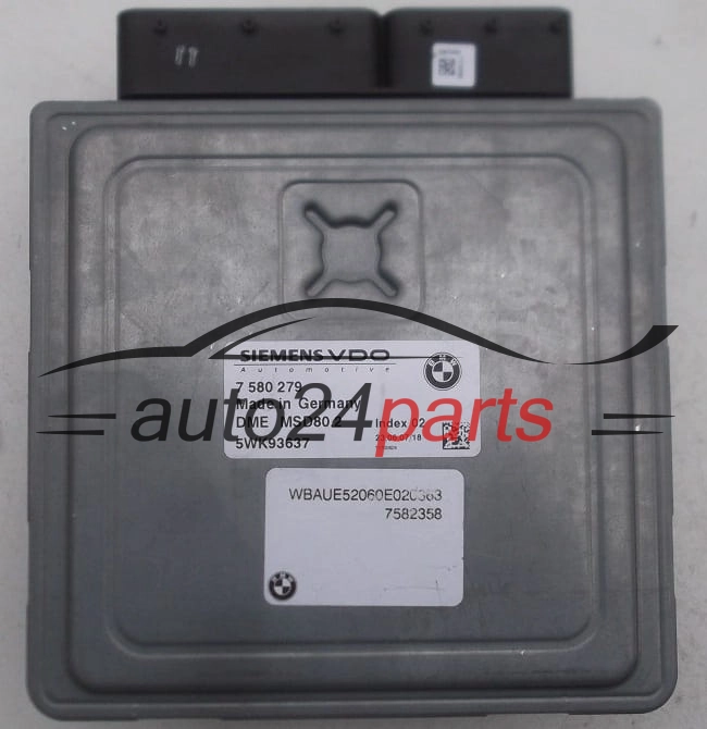 ECU CENTRALITA DE MOTOR BMW 2.0 SIEMENS VDO 5WK93637, 7 580 279, 7580279, 7582358, DME MSD80.2