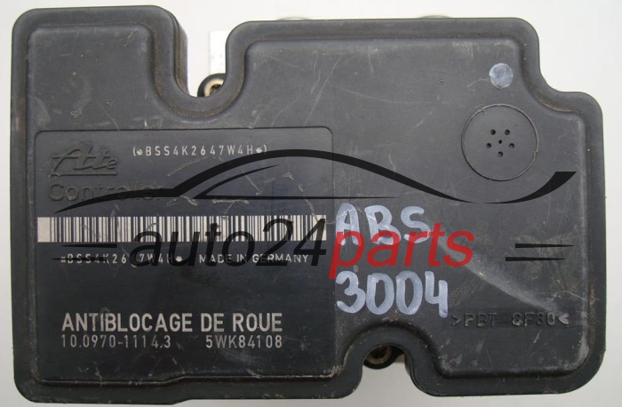 POMPE HYDRAULIQUE ET CALCULATEUR d'ABS PEUGEOT 206 9652342980, 10.0207-0036.4, 10020700364, 10.0970-1114.3, 10097011143, 5WK84108