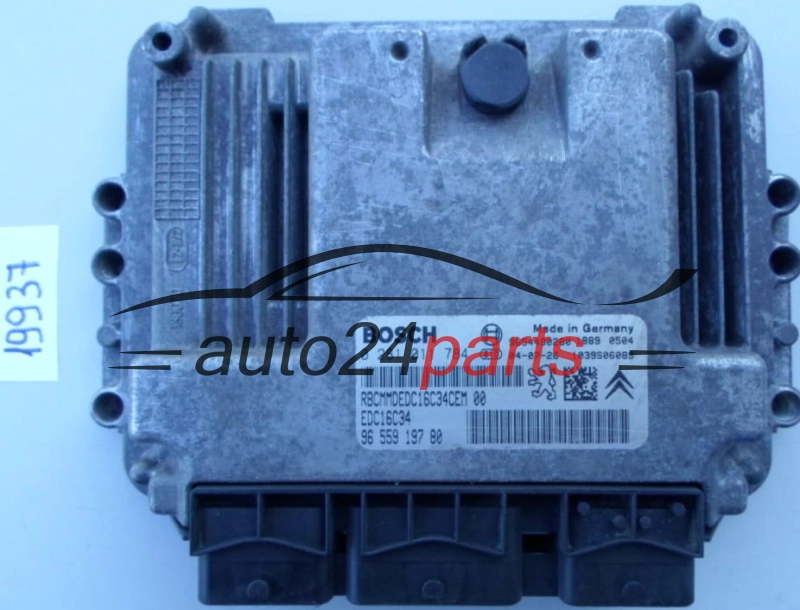 KOMPUTER STEROWNIK SILNIKA PEUGEOT 206 1.4 BOSCH 0 281 011 784, 0281011784, 96 559 197 80, 9655919780, 9654490280, 1039S06089, EDC16C34