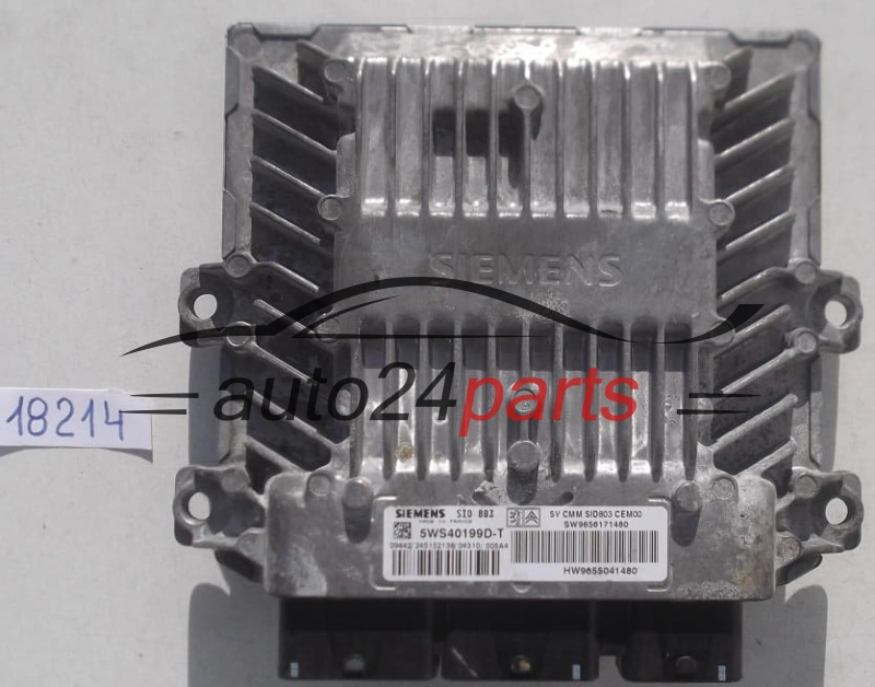 KOMPUTER STEROWNIK SILNIKA CITROEN PEUGEOT 2.0HDI 5WS40199D-T, 5WS40199DT, HW9655041480, SW9656171480, SID803