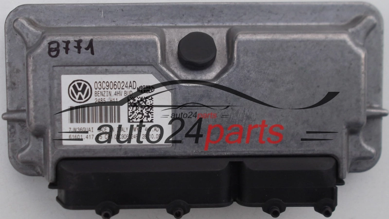 KOMPUTER STEROWNIK SILNIKA VOLKSWAGEN POLO 1.4 MAGNETI MARELLI MY2 4HV.AD, MY24HVAD, 03C 906 024 AD, 03C906024AD, 03C 906 024 F, 03C906024F, 61601.417.05, 6160141705