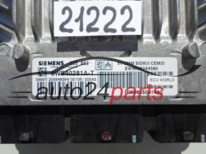  CITROEN PEUGEOT 2.0 HDI SIEMENS 5WS40281A-T, 5WS40281AT, SW 9658344580, HW 9655041480, SID803