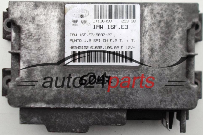 KOMPUTER STEROWNIK SILNIKA FIAT PUNTO 1.2 8V MAGNETI MARELLI IAW 16F.E3, IAW16FE3, 46545152, 61602.106.02, 6160210602