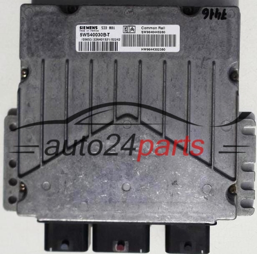 ECU CENTRALITA DE MOTOR  CITROEN PEUGEOT SIEMENS 5WS40030B-T,  SW 9646449280, HW 9644302380