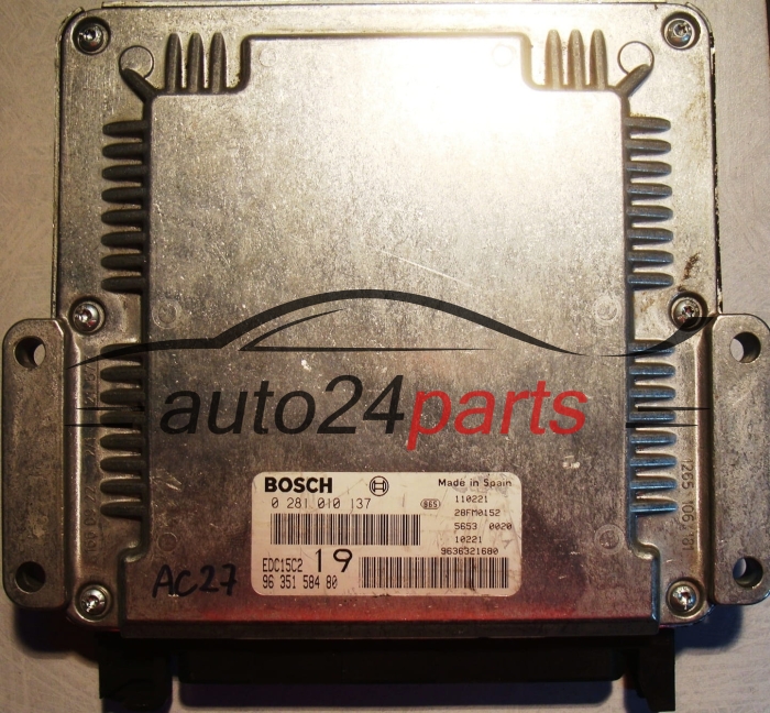CALCULATEUR MOTEUR CITROEN XSARA PICASSO 2.0 HDI BOSCH 0 281 010 137,  96 351 584 80