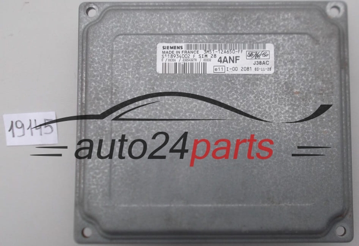 KOMPUTER STEROWNIK SILNIKA FORD FOCUS SIEMENS S118934002 F, S118934002F, FoMoCo 3M51-12A650-FF, 3M5112A650FF, 4ANF, SIM 28 