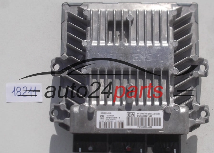 KOMPUTER STEROWNIK SILNIKA CITROEN PEUGEOT 1.6 HDI 5WS40421F-T, 5WS40421FT, SW9663607580, HW9655534080, SID803A