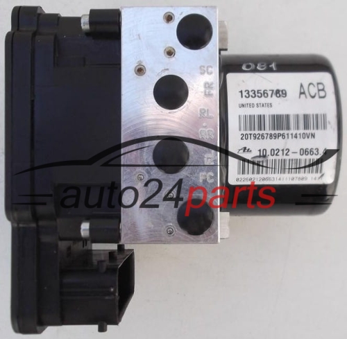 ABS HYDRAULIK-AGGREGAT MIT STEUERGERAET OPEL ASTRA J GM 13356789 ACB, ATE 10.0212-0663.4, 10021206634, 10.0961-4522.3, 10096145223, 10.0619-3651.1, 10061936511, 28.5611-8103.3, 28561181033